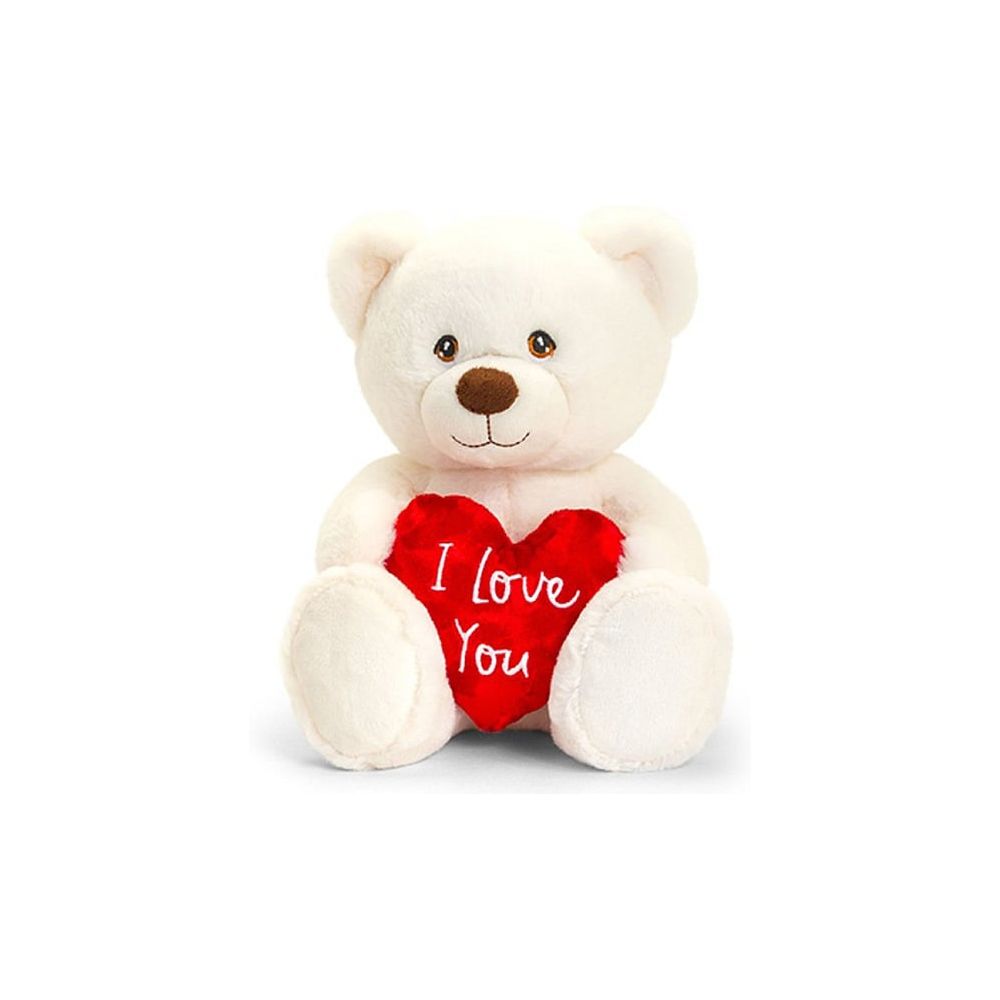 KeelToys orso eco crema 30 cm con cuore in peluche - acquista su