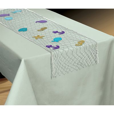Amscan Table runner fishing net Mermaid Wishes 96x192cm - buy at