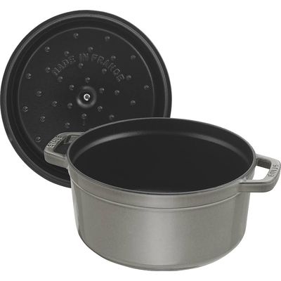 Staub Topf rund grau 12.6 lt., 34cm Bild 4