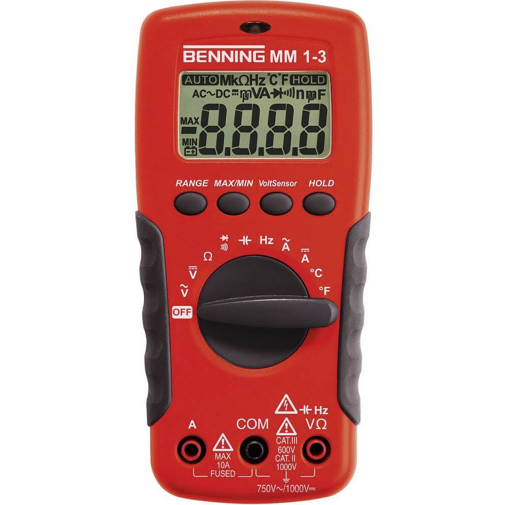 Benning Digital-Multimeter MM 1-3 inkl. 2 Mikrobatterien 1.5V Bild 1