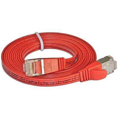 SLIM patchkabel  Cat 6, STP, 0.75 m, Rot