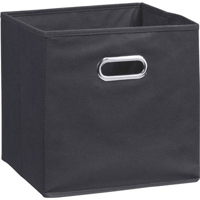 Zeller Present Boîte de rangement polaire noire 32x32x32cm