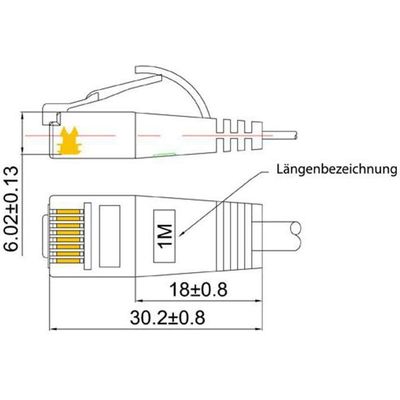 SLIM Câble de patch Cat 6, UTP, 2 m, rouge Bild 6