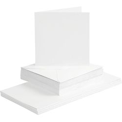 Creativ Company Blank card 15 x 15 cm with envelopes, 50 sets