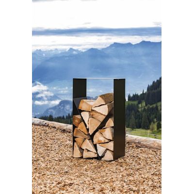 Nouvel Firewood rack Avantgarde, black steel Bild 3