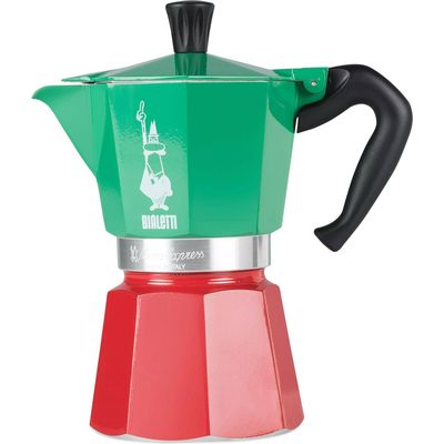 Bialetti Macchina per caffè espresso Moka Express verde rosso, 3 tazze Bild 4