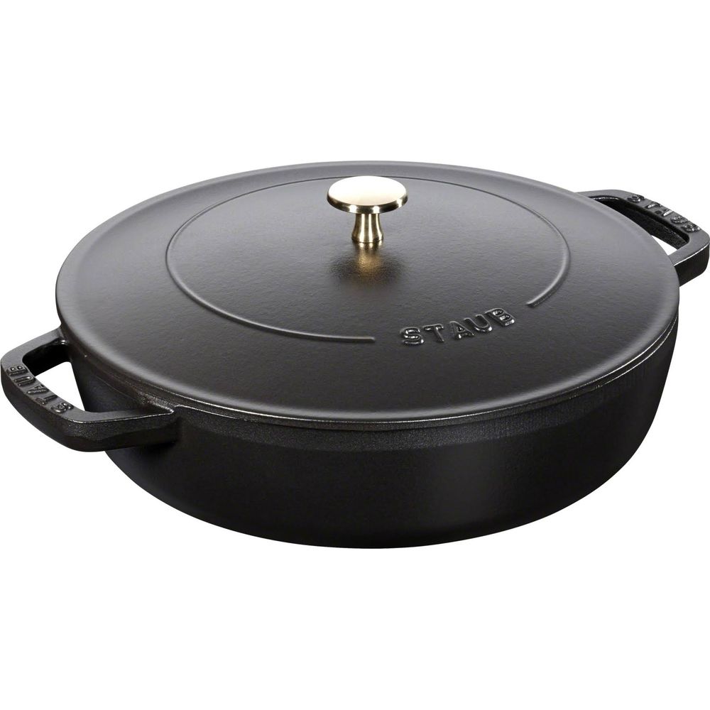 Staub Braiser m. Gusseisendeckel schwarz 2.4 lt., 24 cm Bild 1