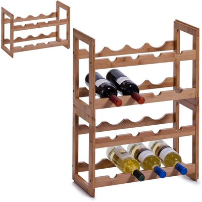 Zeller Present Weinregal stapelbar Bamboo 47x22x32cm Bild 4