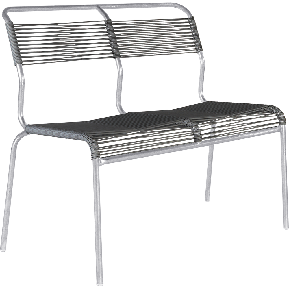 Schaffner Banc spaghetti Säntis 2 places sans accoudoirs - Galvanisé à chaud - Anthracite Bild 1