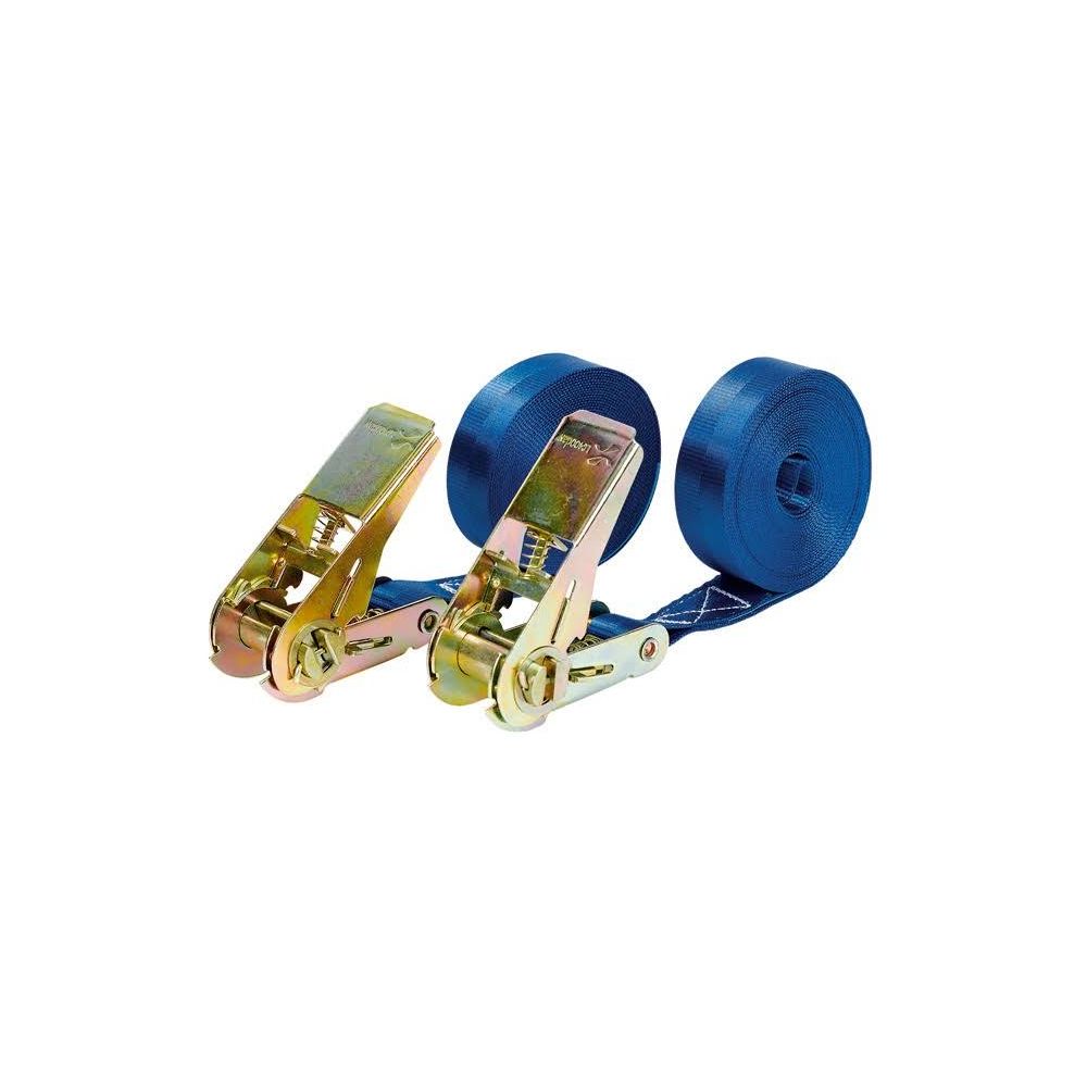 Span Set Lashing strap duopack 5m 25mm blue with ratchet Bild 1