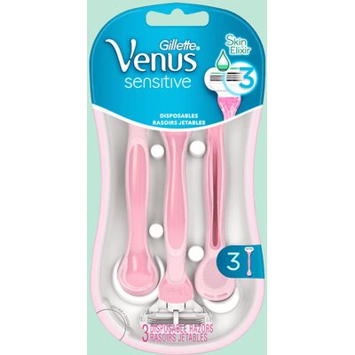 Gillette Venus körperrasierer sensitive skinelixir einwegrasierer, 3 stück Bild 5