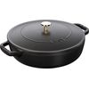 Staub Braiser m. Gusseisendeckel schwarz 2.4 lt., 24 cm