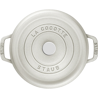 Staub Topf rund weiss truffle 6.7 lt., 28 cm Bild 3