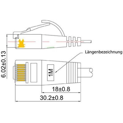 SLIM patchkabel Cat 6, UTP, 10 m, Weiss Bild 2