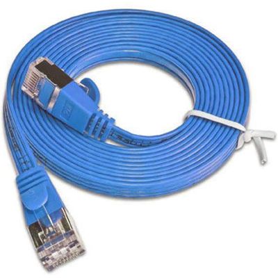 SLIM câble patch Cat 6, STP, 0.15 m, bleu Bild 4