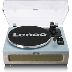 Lenco LS-440 Plattenspieler, blau/beige