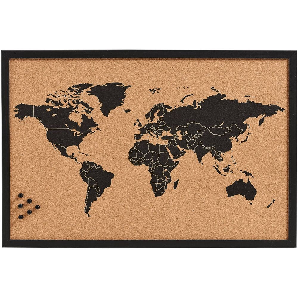 Zeller Present Bacheca Cork World nera 60x40cm Bild 1