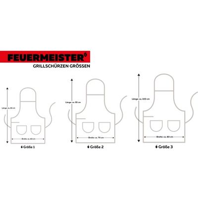 Feuermeister Tablier Grill en cuir antique, anthracite, taille 3 Bild 6