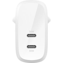 Belkin Dual USB-C Charger 60W - white
