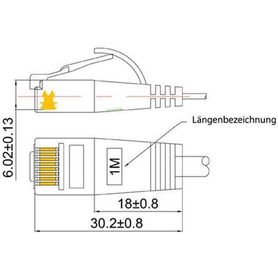 SLIM patchkabel Cat 6, UTP, 3 m, Blau Bild 4