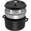 Staub Topf rund mit Dampfeinsatz 26cm 5.2 lt. Schwarz thumb 6