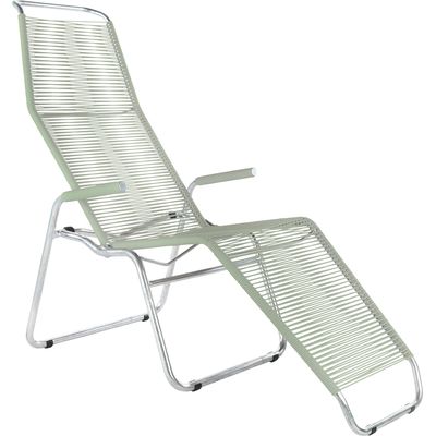 Schaffner Lounger Brissago spaghetti weave with runners pastel green