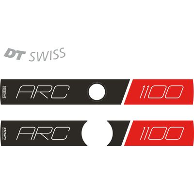 DT Swiss ARC 1100 DISC db adhesive set black red vinyl