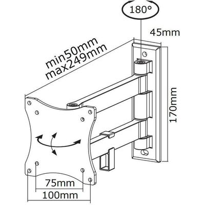 Newstar supporto a parete fpma-w820 nero Bild 2