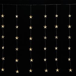 Ekström LED light curtain outdoor with stars 48 LED 175x120cm