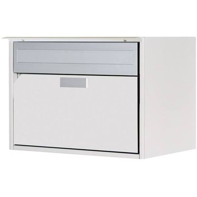 Huber Letterbox Alu400 pure white RAL 9010