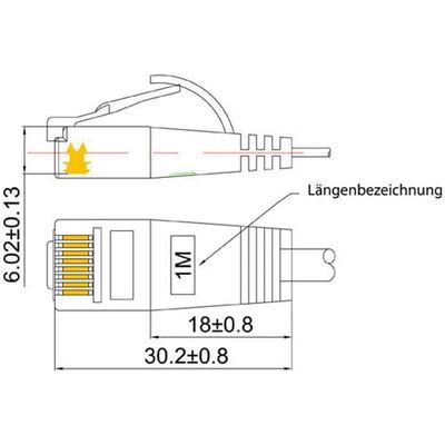 SLIM patchkabel Cat 6, UTP, 5 m, Orange Bild 4