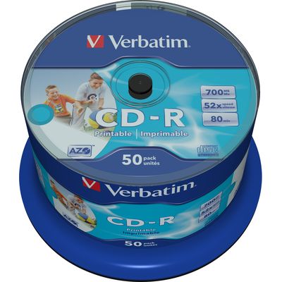 Verbatim CD-R 700 MB, mandrino (50 pezzi)