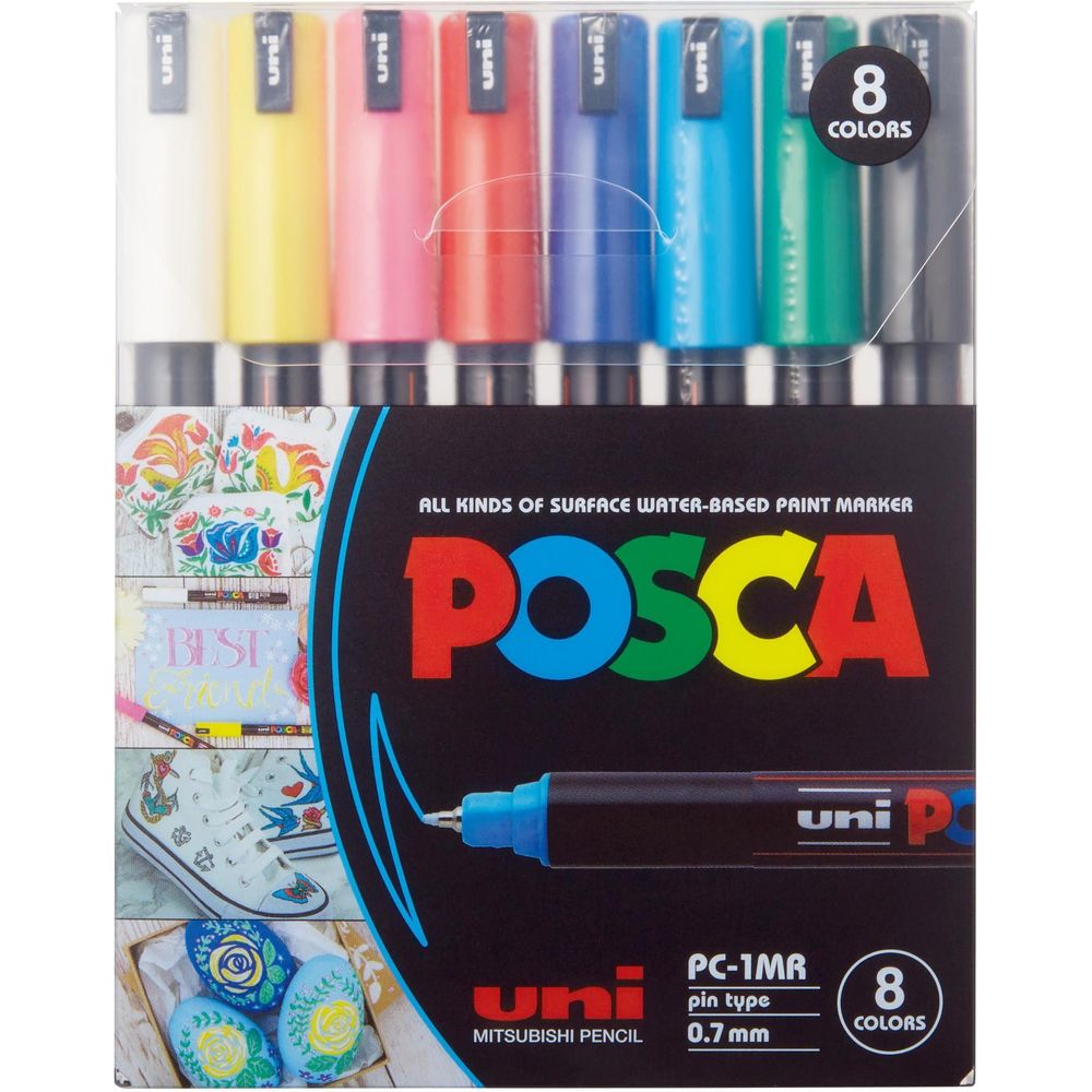 Uni Markers POSCA 0.7 mm, 8 pieces Bild 1