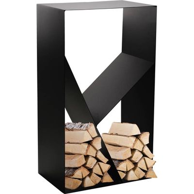 Nouvel Firewood rack Avantgarde, black steel