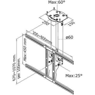 Newstar argento a parete al plasma-c100 Bild 5