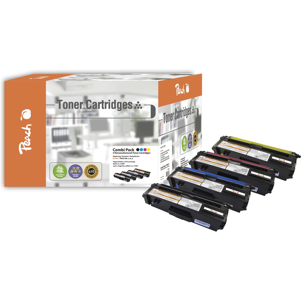 Peach Set de toner Brother TN-325 BK, C, M, Y Bild 1