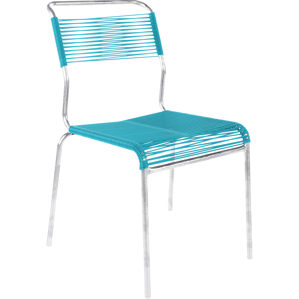 Schaffner Chaise spaghetti Säntis sans accoudoirs - galvanisée à chaud - turquoise Bild 1