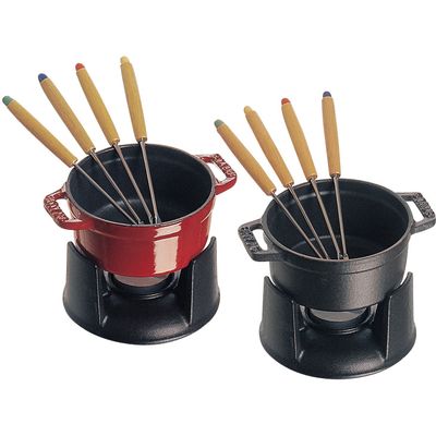 Staub Fonduta nero mini 6 pz. 10 centimetri