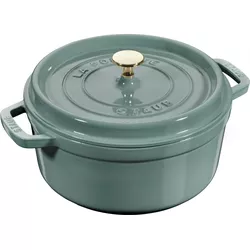 Staub Cocotte 22cm, rund, Eucalyptus, Gusseisen 2.6l