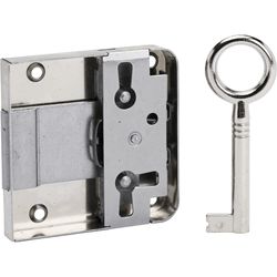 Junie Locker key Steel verni. right and left backset 40 mm