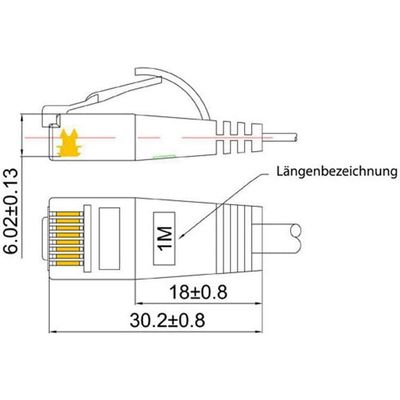 SLIM patchkabel Cat 6, UTP, 2 m, Blau Bild 2