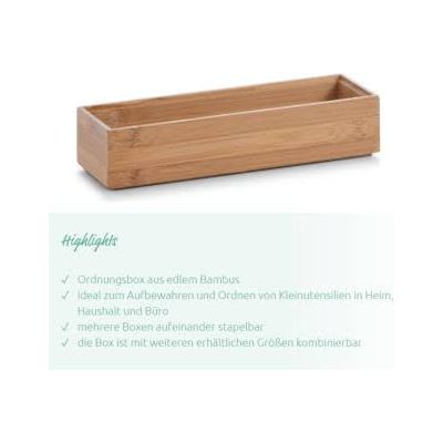 Zeller Present Storage box Bamboo 23x7.5x5cm Bild 2