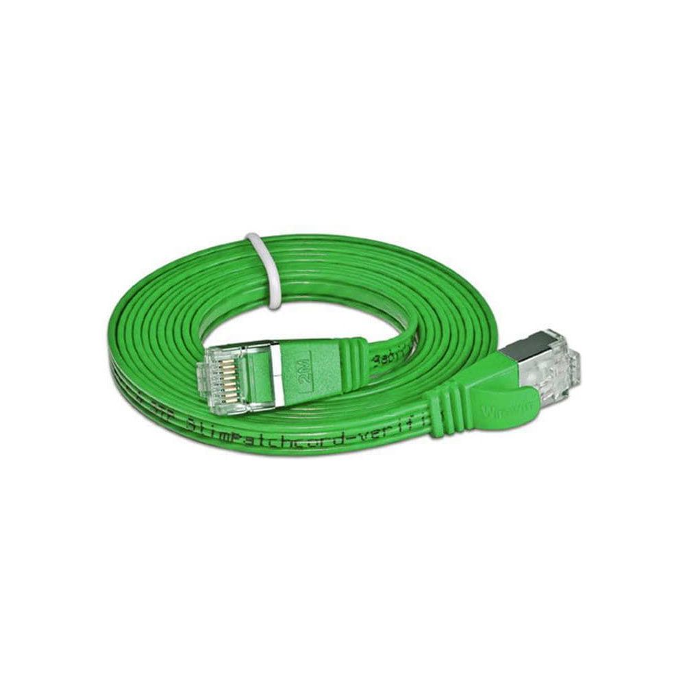 SLIM câble patch Cat 6, STP, 0.25 m, vert Bild 1