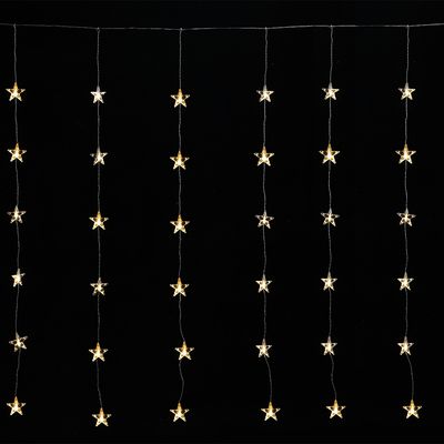 Ekström LED light curtain outdoor with stars 48 LED 175x120cm