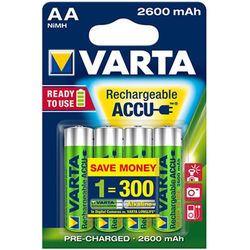 Varta Batteries Accu Power 4xAA 2600 mAh, LR06, Mignon