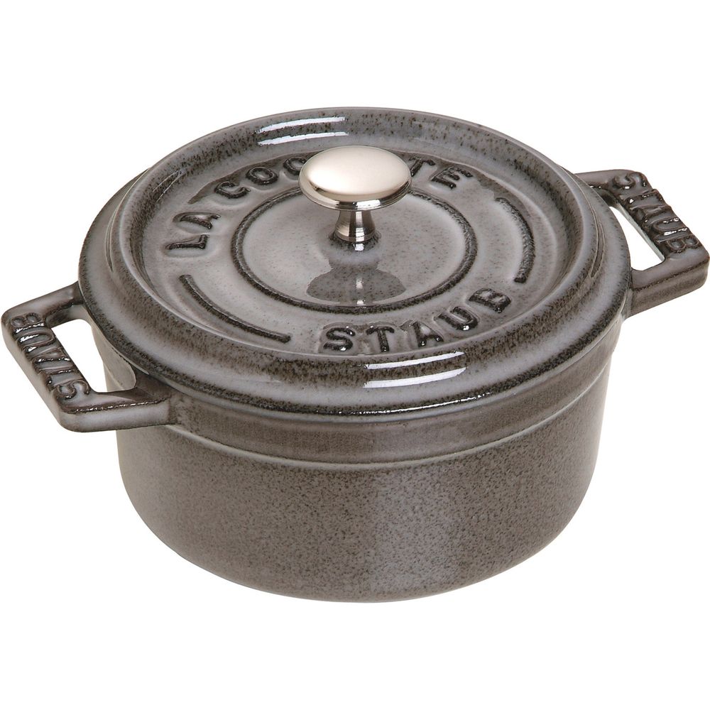 Staub Topf rund grau 0.8 lt., 14cm Bild 1