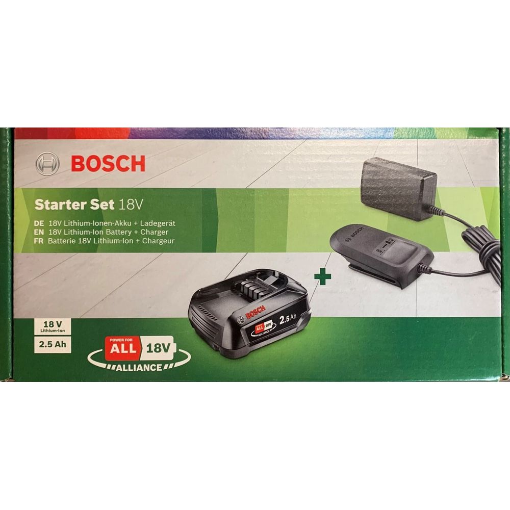 Bosch Home and Garden Battery Set Starter Set 18 V 1600A00K1P Tool battery  and charger 18 V 2.5 Ah Li-ion