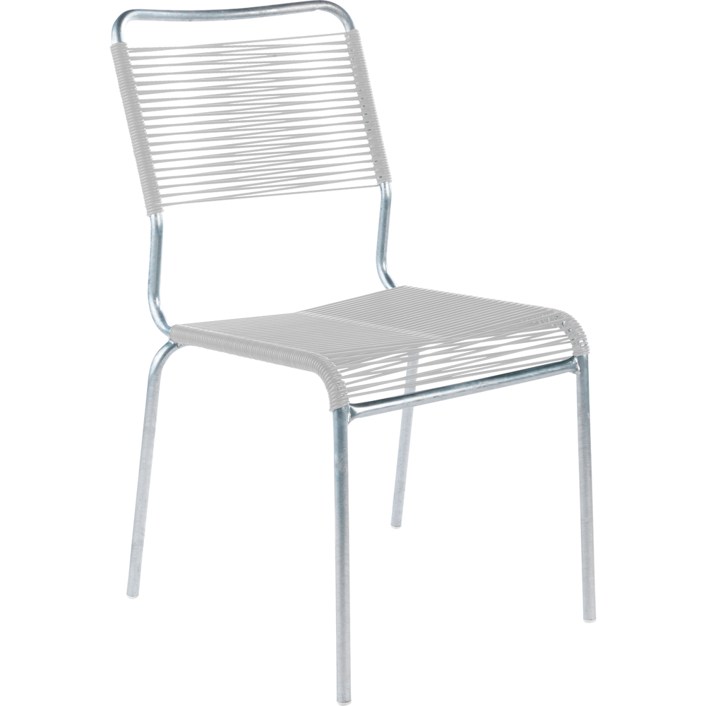 Schaffner Chaise spaghetti Rigi sans accoudoirs - galvanisée à chaud - blanche Bild 1