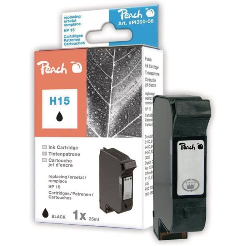 Peach Ink HP No. 15 (C6615D) Black Bild 1