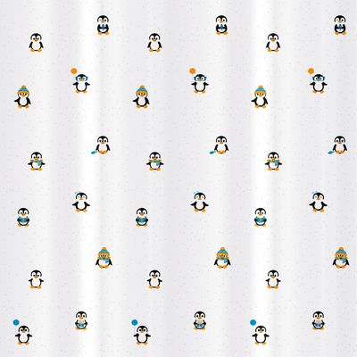 Tatkraft Funny penguins Polyester fiber Waterproof 180x180cm Shower curtain Mould-free Bild 2